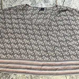 Cropped 100% Silk Poncho